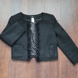 Tweed like black jacket